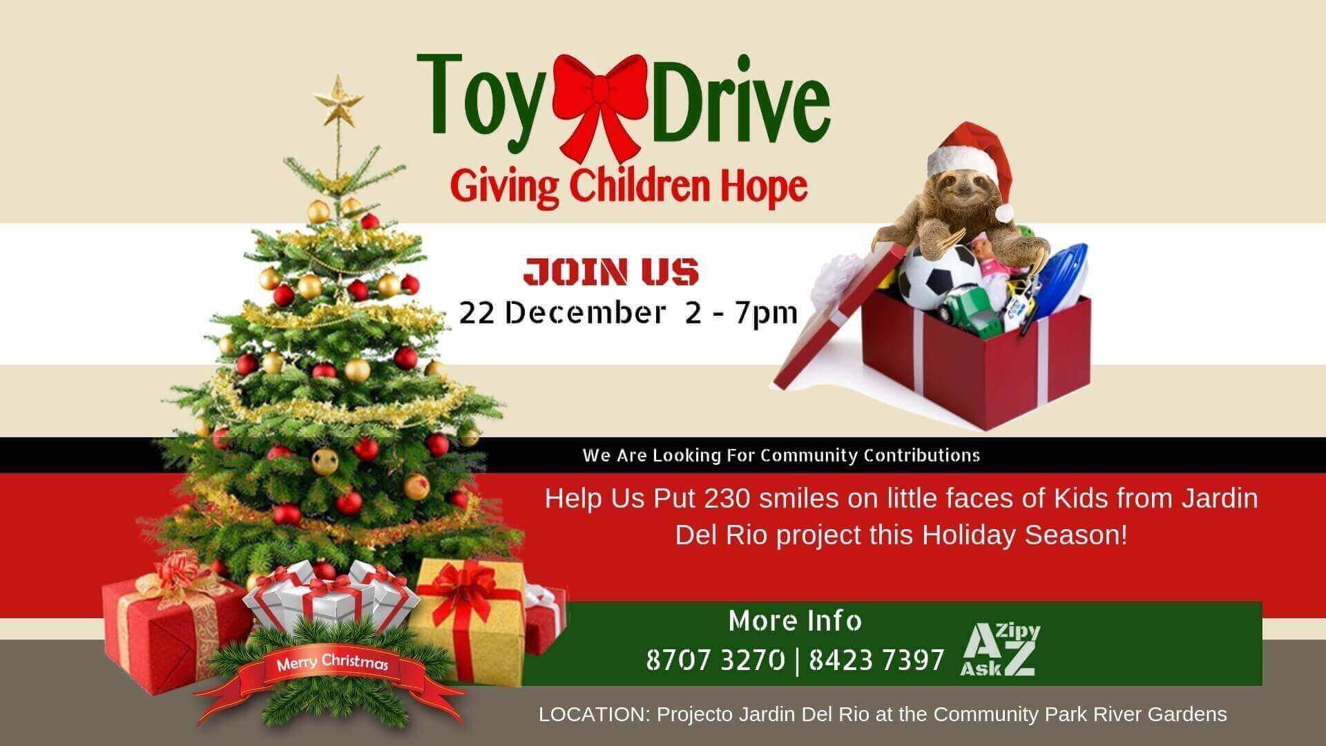 Ask Zipy Toy Drive for the Children of Jardines del Río Project